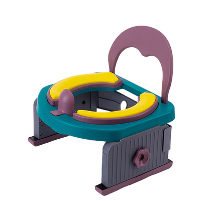 Baño sanitario de baño para bebés de patrón sólido ecológico en Oriental Cherry/Sea Blue/Gray