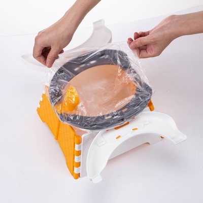 PP TPE Patrón de animales Bañera de baño para bebés Blanco Naranja Gris