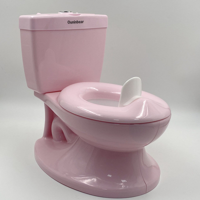Toilet para bebé de plástico ecológico con diseño de simulación de logotipo personalizado EN-71 Certificado de peso ligero