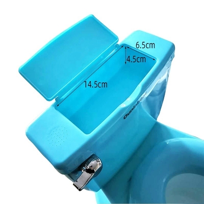 Entrenador de baño de plástico azul para bebés EN71 Prueba aprobada de color puro para el asiento de baño infantil.