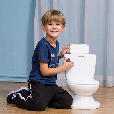 Potty para niños ecológicos con logotipo personalizado Entrenador de baño para niños pequeños en azul / rosa / blanco