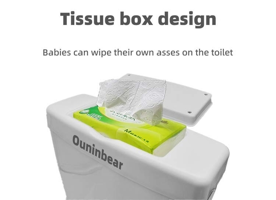 Toilet para niños de plástico certificado EN71 con diseño ergonómico blanco rosa azul