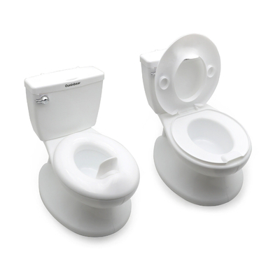 Tipo cuadrado de gran multifunción Infantil Pink/White/Blue Toilet con muñecos de música