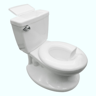 Tipo cuadrado de gran multifunción Infantil Pink/White/Blue Toilet con muñecos de música