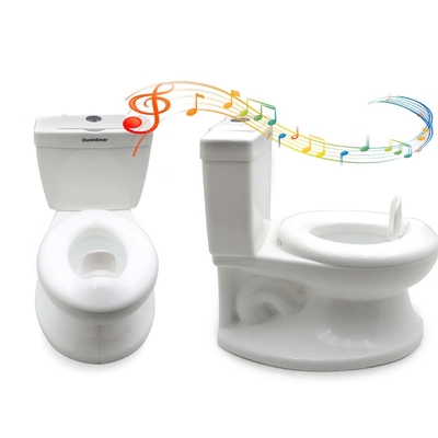 Toilet para bebés de tamaño cuadrado y multifunción con sonido de descarga