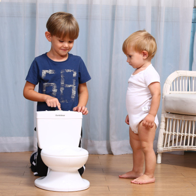 Toilet para bebés de tamaño cuadrado y multifunción con sonido de descarga