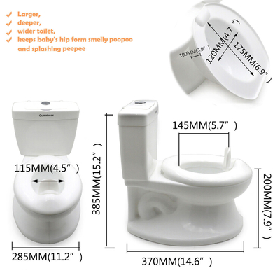 Toilet para bebés de tamaño cuadrado y multifunción con sonido de descarga