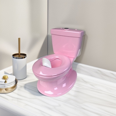 Eco Amigable Impresión Azul Rosa Blanca Niños Entrenador de Baño de Baño con Embalaje y Logotipo Personalizados