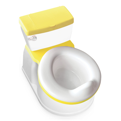 2 en 1 de color amarillo plegable bebé de la vagina asiento de entrenamiento de seguridad de cartón portátil realista Commode tapa del asiento