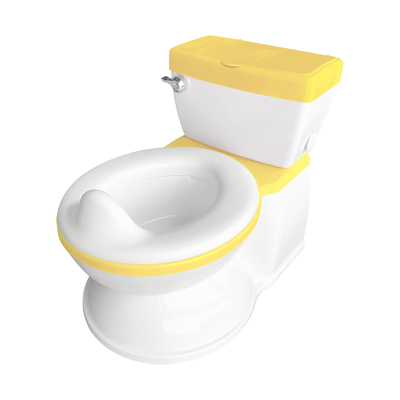 2 en 1 de color amarillo plegable bebé de la vagina asiento de entrenamiento de seguridad de cartón portátil realista Commode tapa del asiento