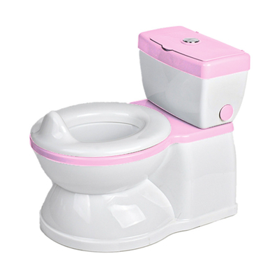 Toilet para niños pequeños con silla suave con sonido de descarga de agua, certificado en el ensayo EN71