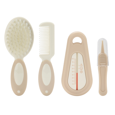 Cepillo suave para el cuidado del bebé, termómetro de agua de baño para el cuidado de la cabeza del recién nacido
