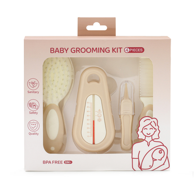 Cepillo suave para el cuidado del bebé, termómetro de agua de baño para el cuidado de la cabeza del recién nacido