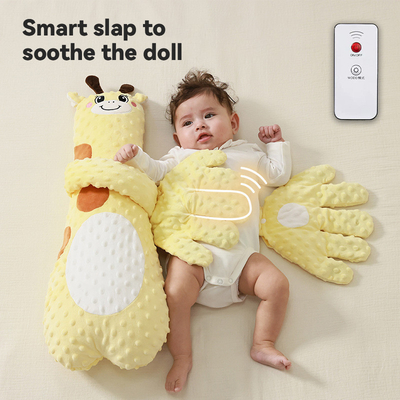 Consolador Bebé recién nacido almohada suave eléctrica suave palma rellena de animales juguetes de peluche para la relajación