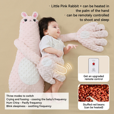 Consolador Bebé recién nacido almohada suave eléctrica suave palma rellena de animales juguetes de peluche para la relajación