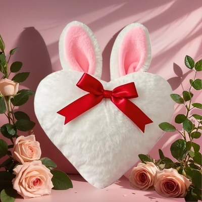 Cojín de corazón blanco Cojín de juguete Arrojar almohadas regalo Día de San Valentín almohadas decorativas, decoraciones de boda
