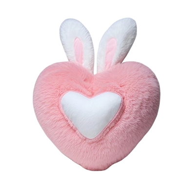 Cushión de peluche en forma de corazón suave almohada para dormir Decoración de la sala de estar Regalos para el día de San Valentín Amor cómodo almohada sofá cojín