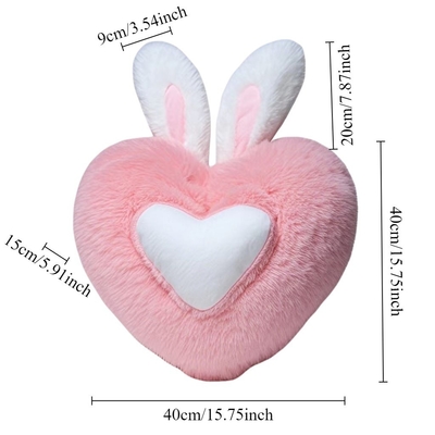 Cushión de peluche en forma de corazón suave almohada para dormir Decoración de la sala de estar Regalos para el día de San Valentín Amor cómodo almohada sofá cojín